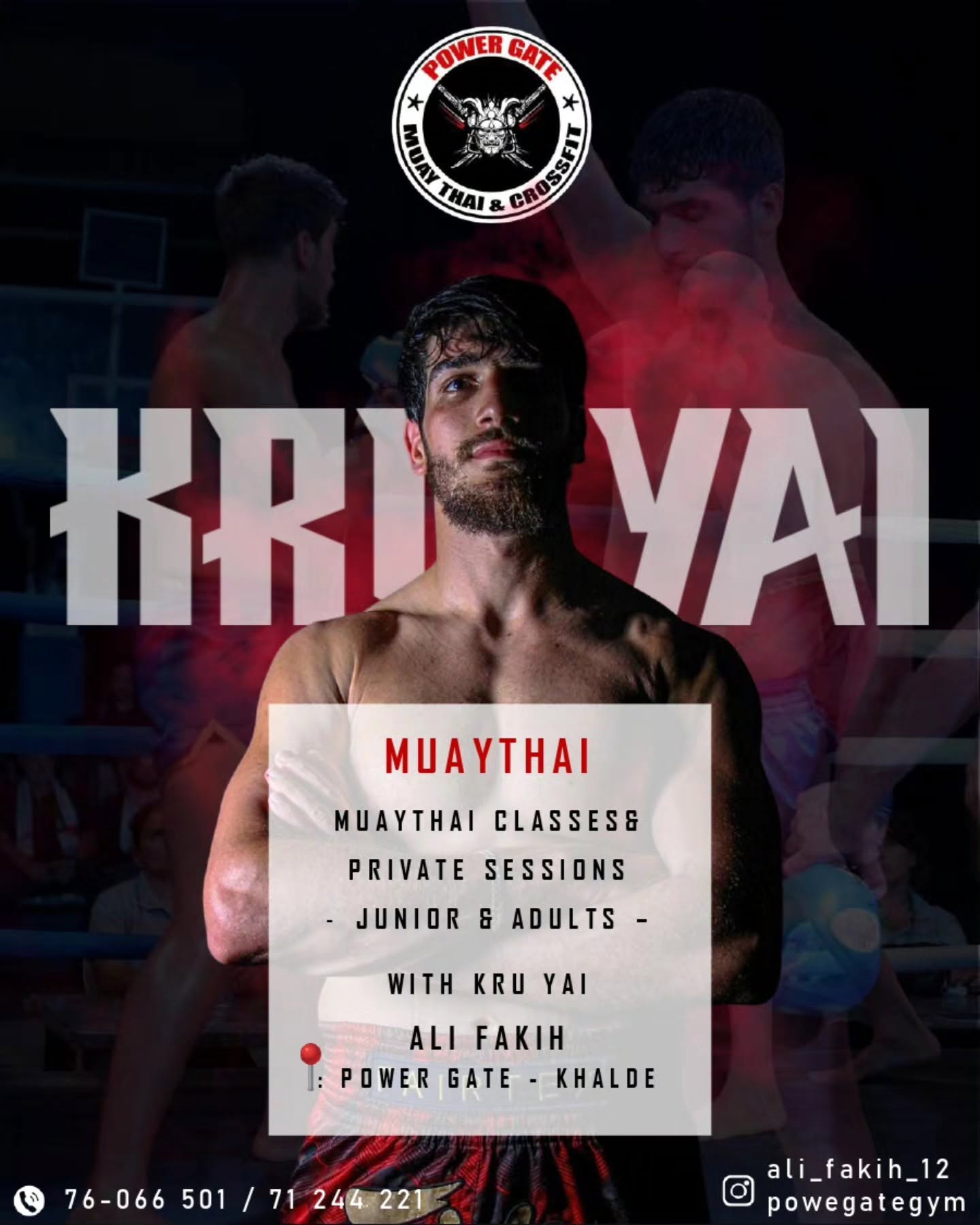 Muay Thai classes and private sessions with Kru Yai Ali Fakih.